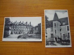 Précurseur , Lot : L'Isle Sur Serein : Le Chateau & La Tour Du Vieux Chateau  .YONNE . 2 Scans - L'Isle Sur Serein
