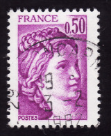 FRANCE  1977 -  Y&T  1969  -  Sabine 50c Violet  -  Oblitéré - 1977-1981 Sabine Of Gandon