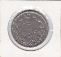 5 FRANCS Nickel Albert I 1931 FR Pos B - 5 Francs & 1 Belga