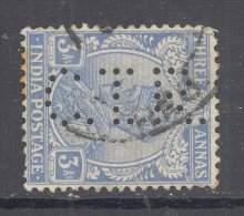 INDIA, Perfin ´C. T. R.´ On 1926 George V (wmk Small Stars) Stamp - 1882-1901 Imperio