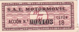 01329 Acciones S.A.E MOTORMOVIL - Automobile
