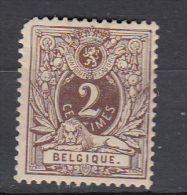 Belgie -  Belgique Ocb Nr :  44 * MH (zie  Scan) Dent - 1869-1888 León Acostado