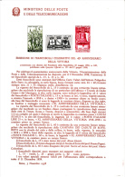 ITALIA  1958 - Bollettino Ufficiale P.TT  - (italiano-francese) - Anniversario Vittoria -militaria - Campana - Paquetes De Presentación