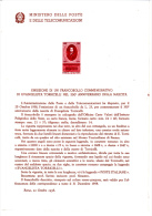 ITALIA  1958 - Bollettino Ufficiale P.TT  - (italiano-francese) -  Torricelli - Fisica - Matematica - Paquetes De Presentación