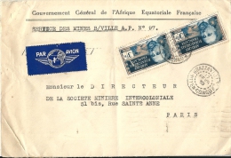 Lettre Par Avion De BRAZZAVILLE Pour La FRANCE 1939 - Brieven En Documenten