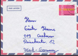 Netherlands Airmail Par Avion VLISSINGEN 1971 Cover Brief To Germany Europa CEPT Stamp - Storia Postale