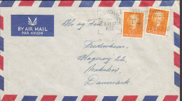 Netherlands Airmail Par Avion ROTTERDAM 1951 Cover Brief To NAKSKOV Denmark - Cartas & Documentos