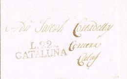 5526  Carta Entera Pre Filatelica GRANADELLA (Lerida)  1809 - ...-1850 Préphilatélie