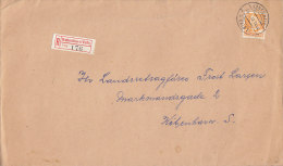 Denmark Registered Einschreiben KØBENHAVN VALBY Label KØBENHAVN (2.) VALBY 1950 Cover Brief König King Frederik Stamp - Lettres & Documents