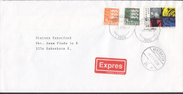 Denmark EXPRES Label Deluxe KØBENHAVN (K (14.) 1994 Cover Brief Lion Arms Löwe Wappen 8.00 & 24.00 Kr Europa CEPT Stamps - Lettres & Documents