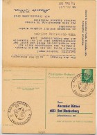 SOLBAD BAD SALZUNGEN 1967 Auf DDR P77 Antwort-Postkarte ZUDRUCK BÖTTNER #6 - Bäderwesen