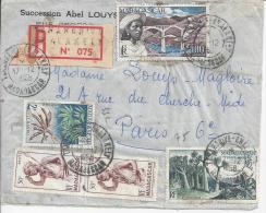 MADAGASCAR - 1958 -  LETTRE RECOMMANDEE DE TANANARIVE , A DESTINATION DE PARIS - - Briefe U. Dokumente