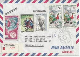 DAHOMEY -  LETTRE RECOMMANDEE DE COTONOU , A DESTINATION DE LYON - - Storia Postale