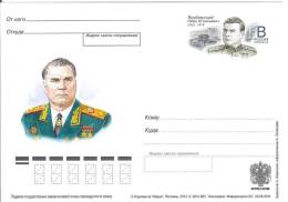 Russia 2012 Ivan Yakubovsky Marshal Hero Tank War Machine Military - Enteros Postales