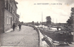 Cpa, St Mammès, Le Quai Du Loing, Péniches - Saint Mammes