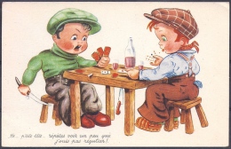 Cpa, Enfants, Jeu De Cartes, Humour, - Cartes à Jouer