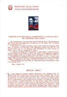 ITALIA  1961 - Bollettino Ufficiale P-TT.   - (italiano-francese) - Ippolito Nievo - Presentation Packs
