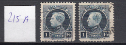 Belgie -  Belgique Ocb Nr :  215A (zie  Scan) - 1921-1925 Petit Montenez