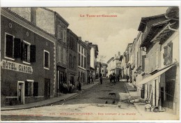 Carte Postale Ancienne Montclar De Quercy - Rue Montant à La Mairie - Hôtel Cardel - Montclar De Quercy