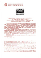 ITALIA  1965 - Bollettino Illustrativo P.TT.  - (italiano-francese) - Traforo Monte Bianco - Ferrovie - Presentation Packs