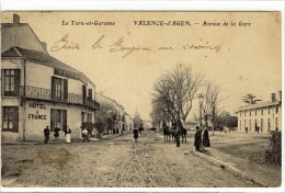 Carte Postale Ancienne Valence D'Agen - Avenue De La Gare - Valence