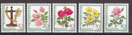 Ok_ Schweiz - Mi.Nr. 1236 - 1240 - Postfrisch MNH - Pro Juventute Pflanzen Blumen Flowers Rosen Roses - Neufs