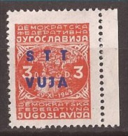 TRIESTE B ITALIA JUGOSLAVIJA UHRMARKE 476 Zb Pap-DUENN NICHT IM KATALOG MIT UEBERDRUCK RRR - Mint/hinged