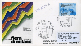 MILANO 50a FIERA 1972 ANNULLO SPEC FDC MAXIMUM - Foires