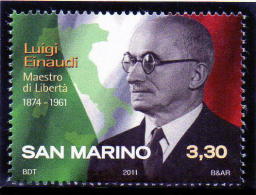 2011 San Marino- Morte Di Luigi Einaudi - Unused Stamps
