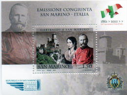 2011 San Marino - Garibaldi - Congiunta Con Italia - Unused Stamps