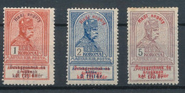 1914. Military Aid (I.) 1K,2K,5K - Nuovi