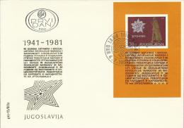 40 Years Of The Uprising, Beograd, 4.7.1981., Yugoslavia , FDC PTT-11/81b - FDC