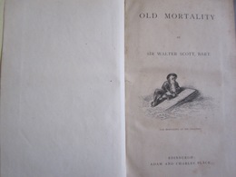 Old Mortality  By  Walter Scott (Adam & Charles Black, 1862) - Sonstige & Ohne Zuordnung