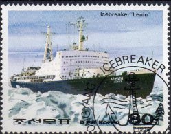 USSR 1.Eisbrecher 1984 Korea 2528 Out Block 191 O 2€ 1.Atomeisbrecher Lenin Blocchi Hojita M/s Bloc Ship Sheet Bf Corea - Antarctic Expeditions