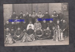 CPA Photo - SAINT BRIEUC - Musiciens De La Mutuelle Du Dépot Des 155e Et 355e - 1915 - Récit Au Verso WW1 - Saint-Brieuc