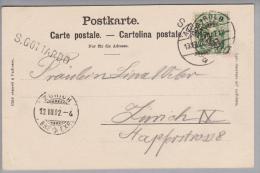 Heimat TI S.Gottardo 1902-07-13 Langstempel Auf Ansichtskarte - Brieven En Documenten