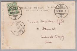 Heimat VS Simplon-Hospiz (Valais) 1903-08-13 Langstempel Auf Ansichtskarte - Cartas & Documentos