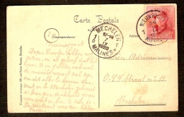 Nr. 168 Op Postkaart Van NIEUWPOORT (zie Scan 2) Met Afstempeling NIEUWPOORT Dd. 6/9/1920 ! - 1919-1920  Cascos De Trinchera