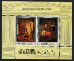 RAS AL KHAIMA 1968, VERMEER, REMBRANDT, TABLEAUX, Feuillet De 2 Valeurs, Neufs / Mint. R555 - Rembrandt