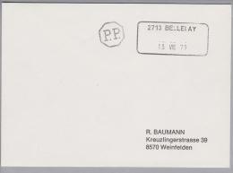 Heimat BE Bellelay 2713 1979-08-13 Aushilfsstempel Auf Sammlerbrief - Storia Postale