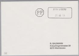 Heimat BE Ligerz 2514 1979-08-27 Aushilfsstempel Auf Sammlerbrief - Storia Postale