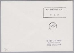 Heimat BE Obergoldb(ach) 3431 1979-02-22 Aushilfsstempel Auf Sammlerbrief - Lettres & Documents