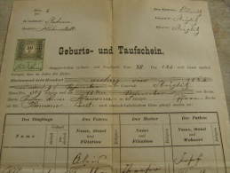 Czech Rep.  1885 -  Mohelnice  - Müglitz -Sumperk -Olomuc - Alois Fiedler TM033.6 - Birth & Baptism