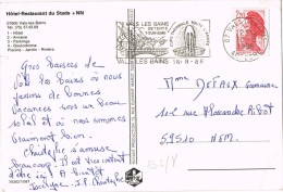 R 106. Postal VALS Le BAINS (Ardeche) 1986 Thermale. Balneario - Covers & Documents