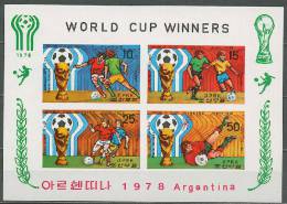 North Korea 1978 Football Soccer World Cup, Space Sheetlet Imperf. MNH - 1978 – Argentine