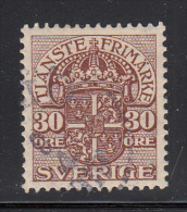 Sweden Used Scott #O53 30o Chocolate - Dienstmarken