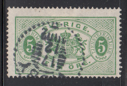 Sweden Used Scott #O15 5o Green CDS 17-12-1902 - Oficiales