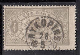 Sweden Used Scott #O14a 4o Gray SON Cancel: Nykoping 28 5 1890 - Dienstmarken