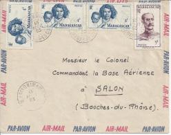 MADAGASCAR - 1953 -  LETTRE DE ARIVONIMAMO A DESTINATION DE SALON - FR - - Briefe U. Dokumente