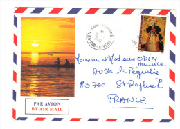 Polynesie Française: Enveloppe, Iles Sous Le Vent, Fare Huahine, Par Avion, By Air Mail (13-3970) - Briefe U. Dokumente